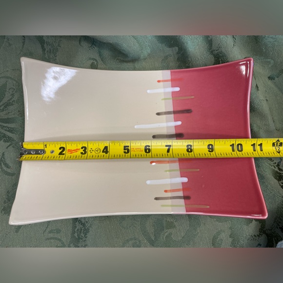 60s vibe boho cottagecore ceramic platter. Great condition, no chips or cracks. - Picture 7 of 7